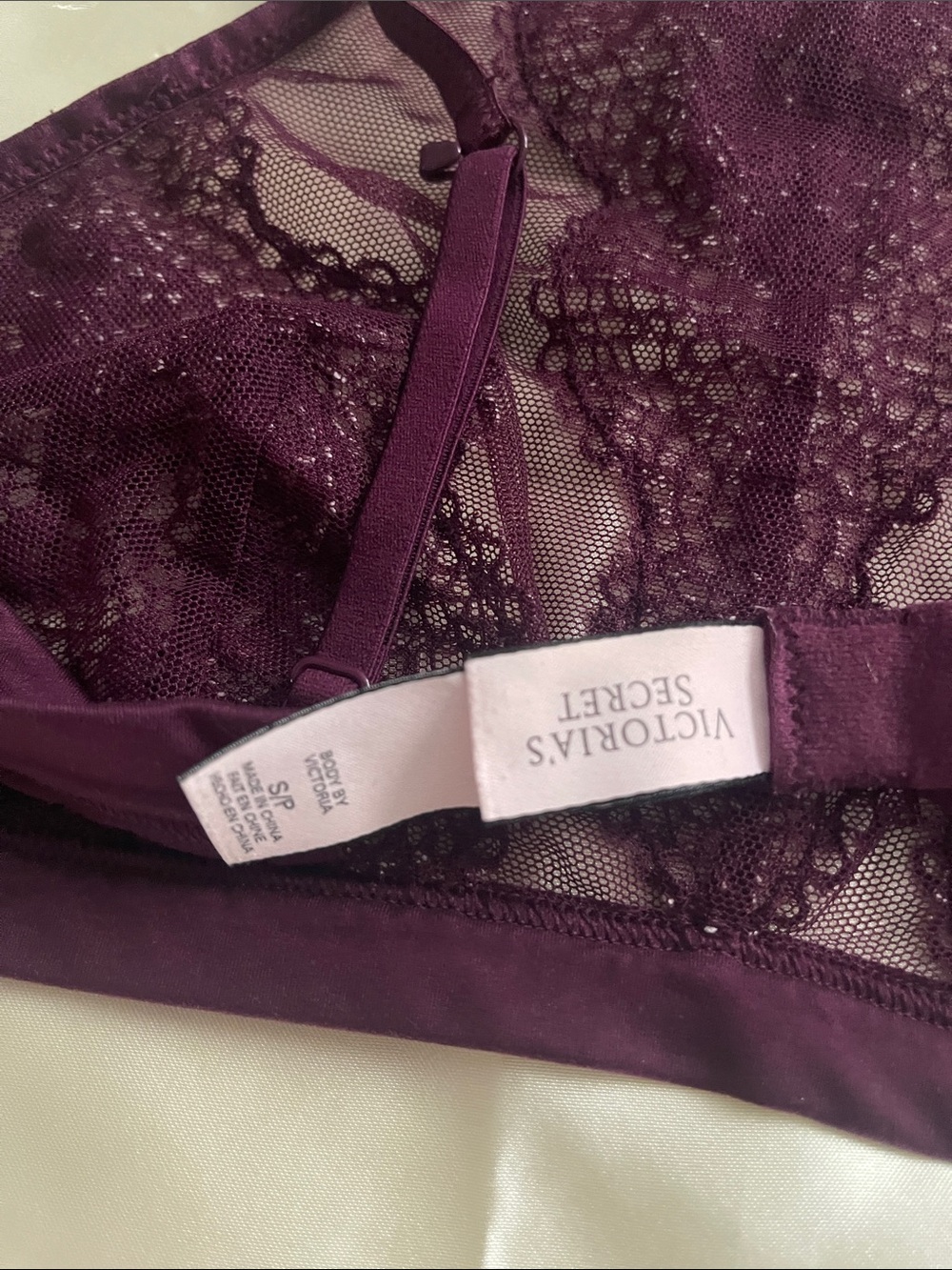 Victoria's Secret Plum Lace High-Neck Bralette - Picture 6 of 6